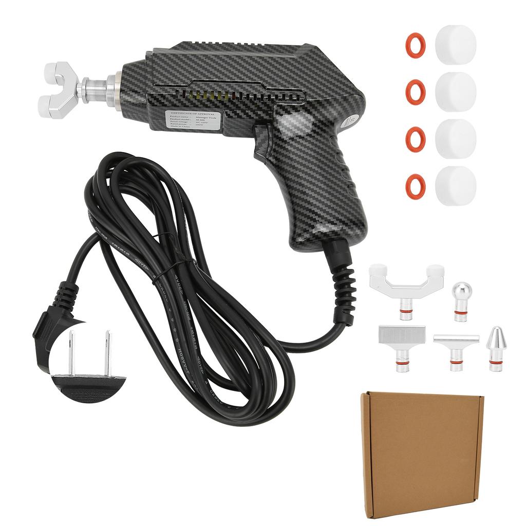 Electric Spine Chiropractor Strength Adjustable Heat Resisting Electric Spine Massager BlackUS Plug