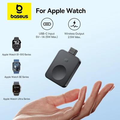 Baseus Cargador Inalámbrico Magnético MagPro para Apple Watch 2.5W Adecuado para Apple Watch 10/9/8/7/6/5/4/3/2/SE/Ultra