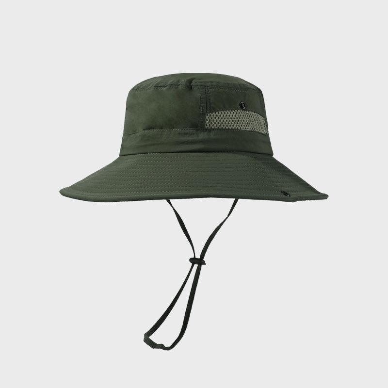 Summer Outdoor Water-Repellent Mountaineering Fisherman Hat Men's Big Head Thin Quick-Drying Hat