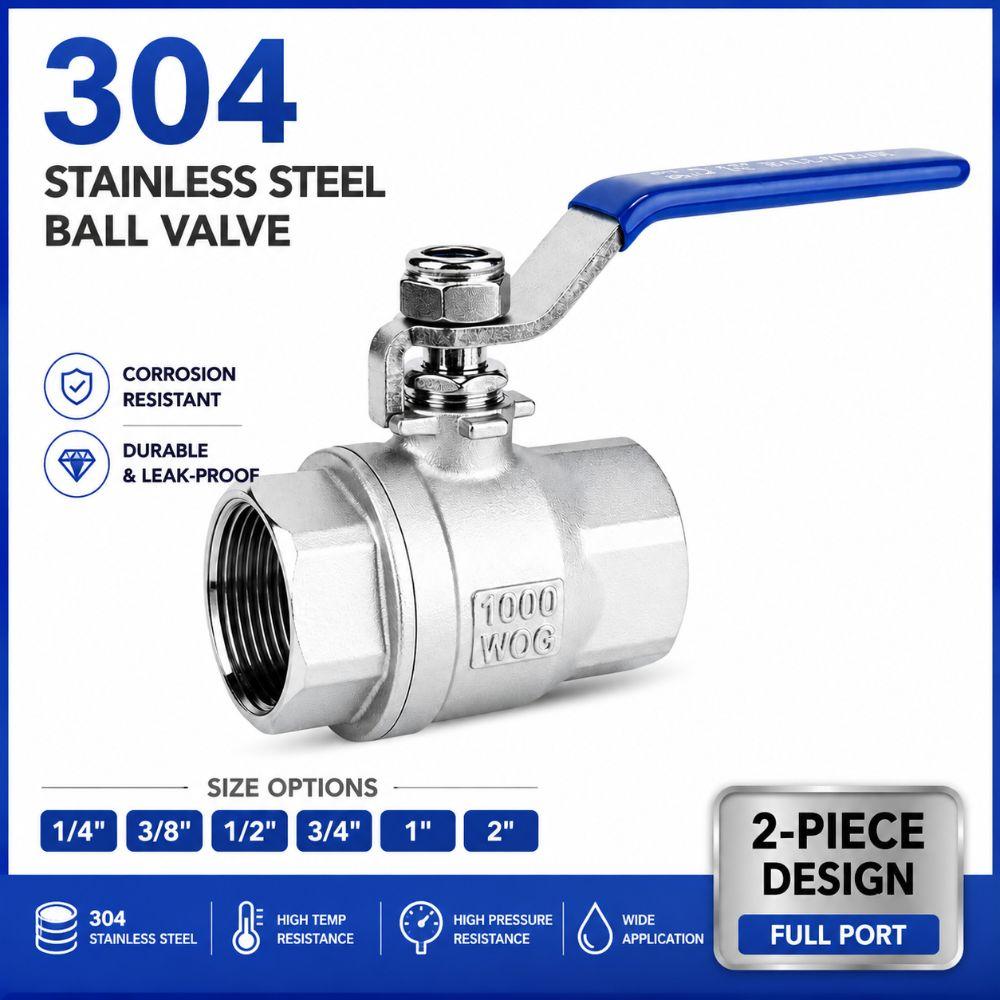 304 Stainless Steel Ball Valve Female Thread Stainless Steel Ball Valve Water Gas Oil System
