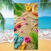 Beach Pattern Beach Towel, Digital Printing Thin Quick-Dry Anti-Sand Microfiber Lightweight for Swim, Yoga, Travel, Gym, Gift