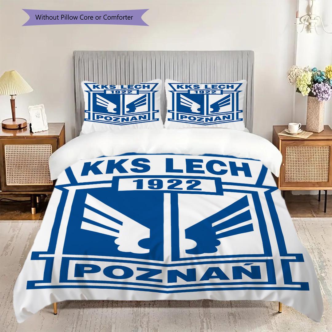 

KKS Lech Pattern Набір постільної білизни Ковдра Покривало Наволочка Домашній Декор Подарунок на День Народження (1 * підковдра + 2 * наволочка, без наповнювача) 155x200cm