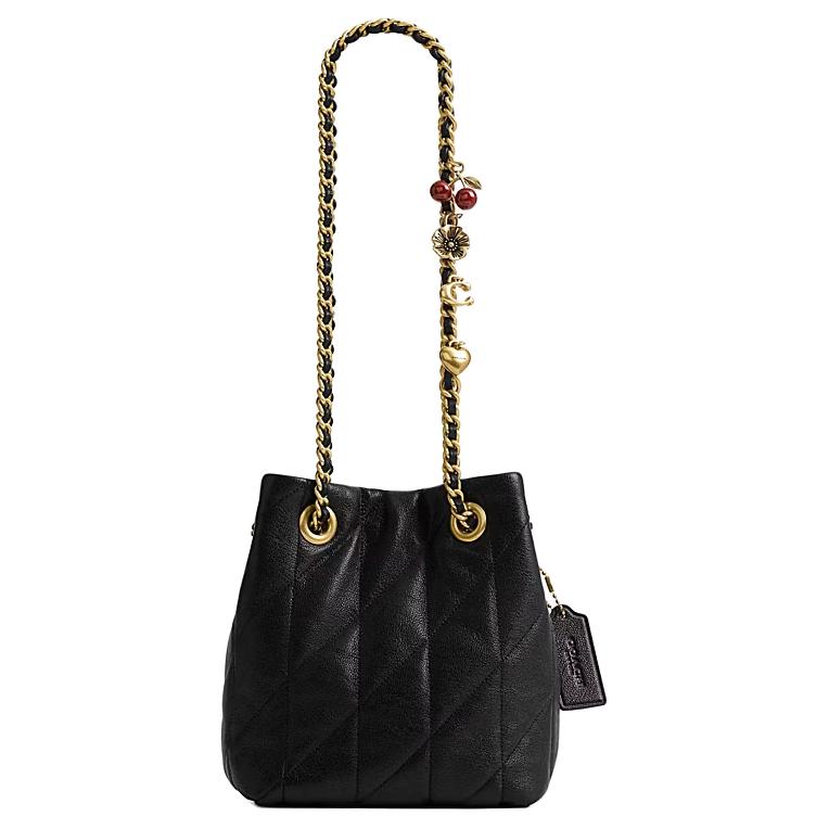 Coach Jade 14 Quilted Detail Drawstring