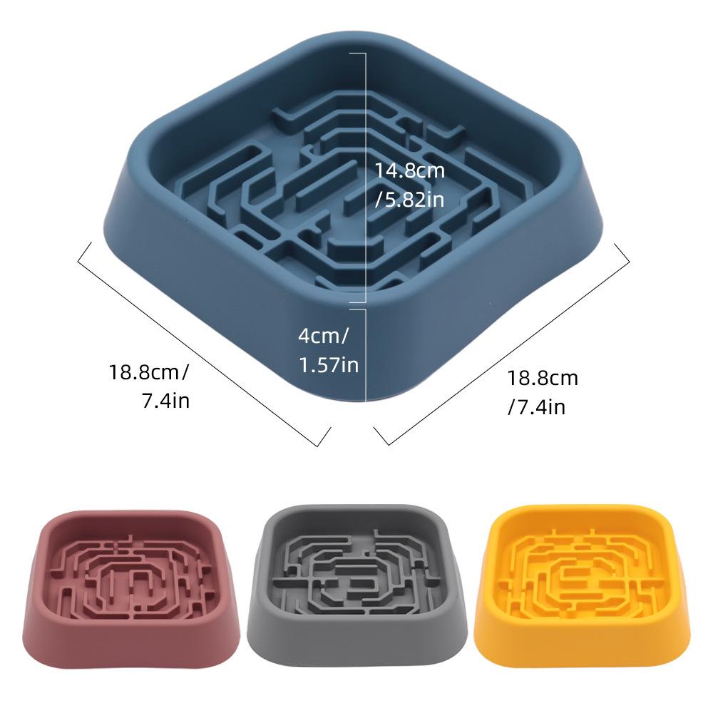 Ciotola in Silicone per Animali a Mangiare Lento per Cani - Ciotola per Cani di Grandi Dimensioni con Ventose. Silicone per uso alimentare con ventose per funzione antiscivolo.