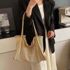 Large Capacity Beach Hollow Composite Tote Lightweight Leather Small Pouch Straw Woven Shoulder Bag Solid Color Polyester