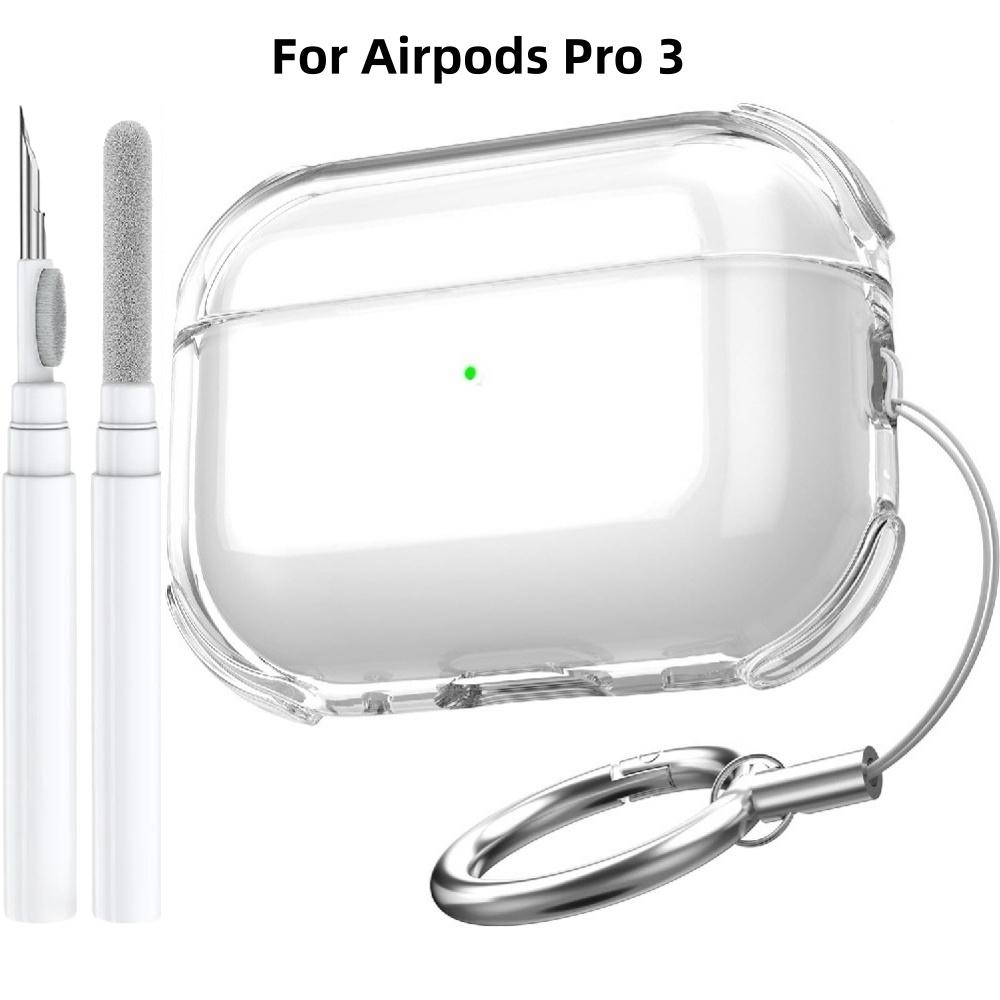 For Airpods Pro 3 Clear Case 2025 for Airpods Pro 3rd Generation Case Cover Soft TPU Skin for Airpod Pro 3 Gen with Cleaning Pen