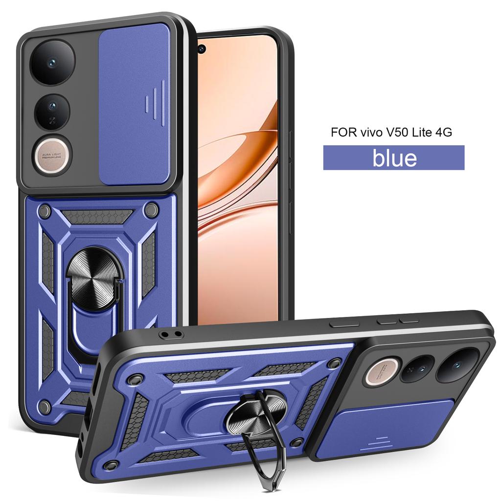 For Vivo V50 Lite Case Vivo V50 Lite Cover Vivo V50 Lite Magnetic Ring Holder Armor Phone Case Slide Camera Protect Back Cover
