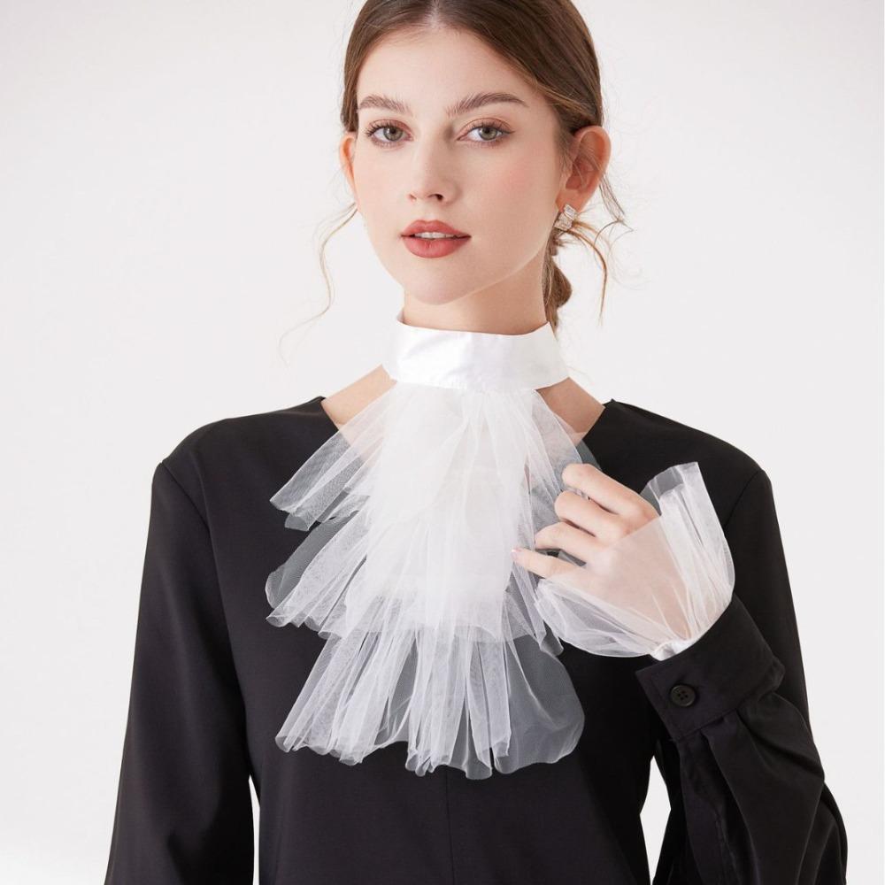 Detachable Elizabethan Neck Ruff Elegant Ruffled Collar Renaissance Collar  Historical Reenactment