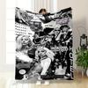 Lady Gaga Collage Art Warm Blanket for Pop Music Fans Flannel Blanket for Bedroom, Living Room, Sofa, and Nap Sofas