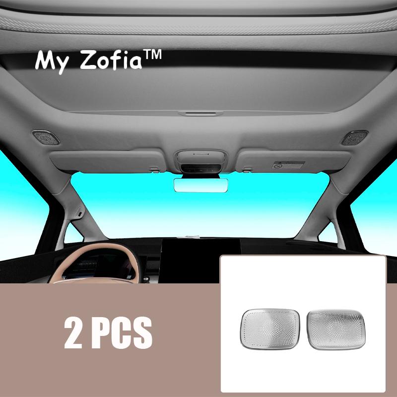 For Xpeng X9 2024 2025 2026 Car Door Audio Speaker Stainless Steel Decoration Cover Trim Horn Air Outlet Panel Cover Accessories