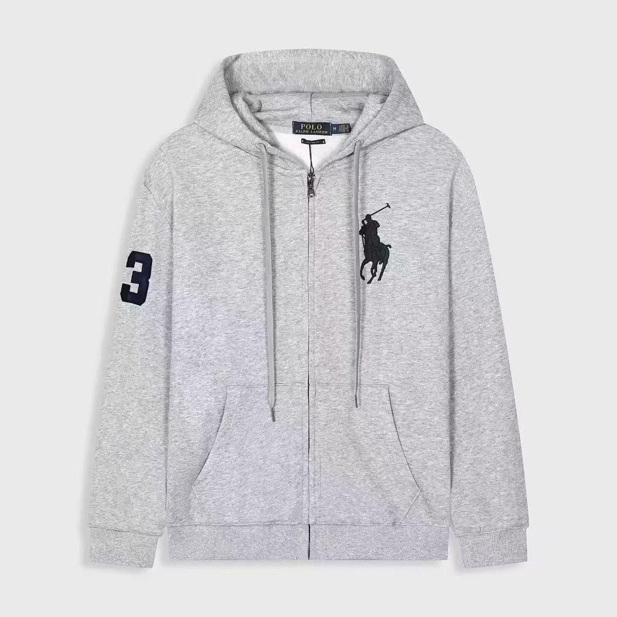 Got Now Raf RL Rits Hoodie met Kleine Pony Borduurwerk - Lente/Herfst Herenjas L