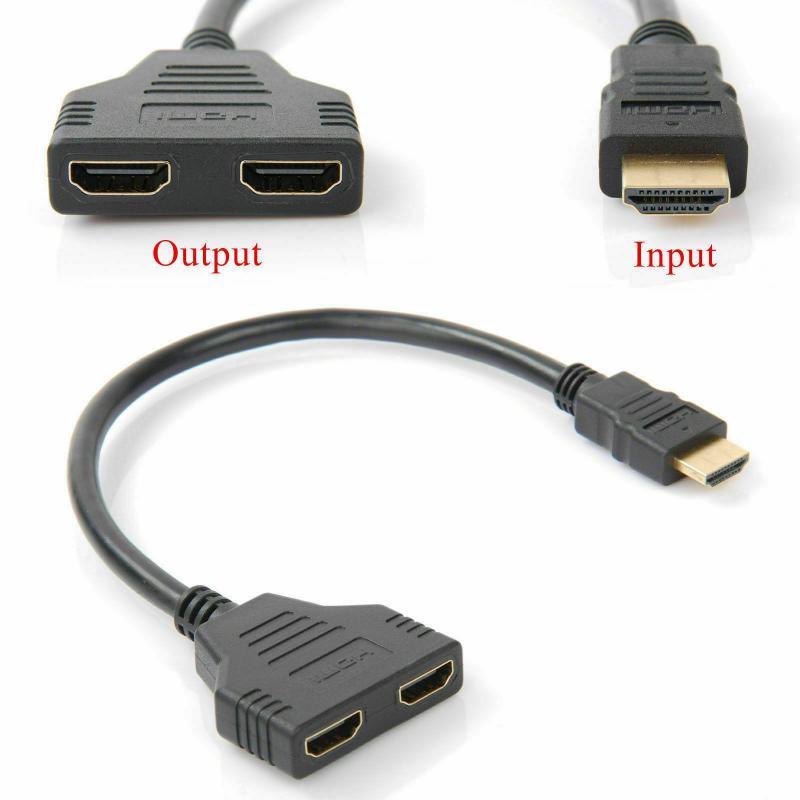 4K Mini HDMI Splitter: 1-In, 2-Out for HD Video On Dual Screens