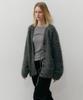 Ostkaka Hairy Alpaca Cardigan Charcoal