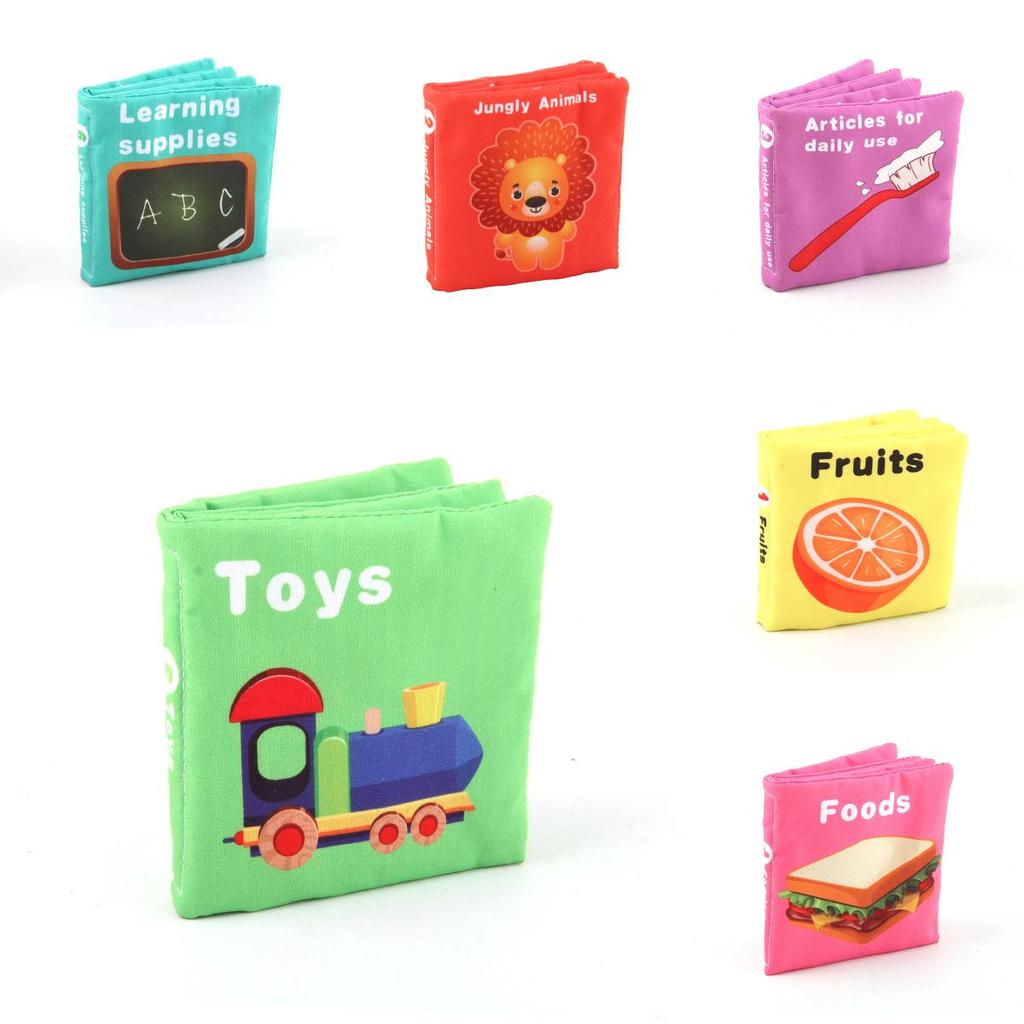 Children's Educational Tear-resistant Water Boilable Palm Book 0-3 Years New Set Cloth Book Toy