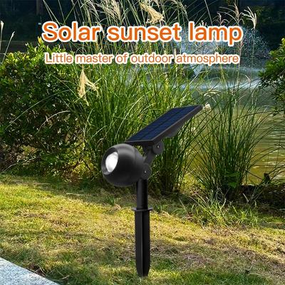 Solar Powered Lawn Light LED Outdoor Waterproof Courtyard Light Garden Decoration Sunset Light RGB Landscape Atmosphere Light