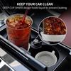 SEAMETAL 2Pcs Car Cup Coasters Non-Slip Silicone Cup Cushion Waterproof Washable Vehicle Coaster Auto Drink Holder Bottom Mat