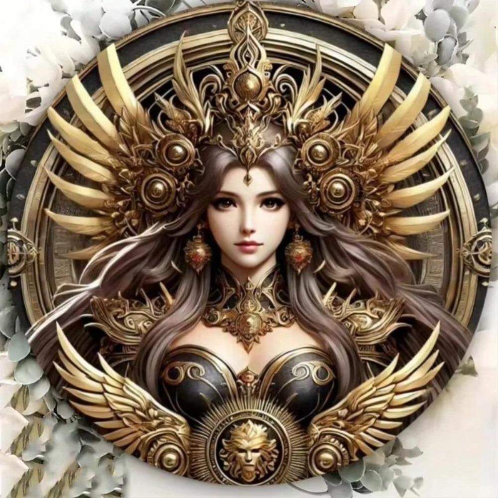 Metal Sign Egyptian Queen Cartoon Wall Art UV Scratch Resistant Home Office Cafe Decor