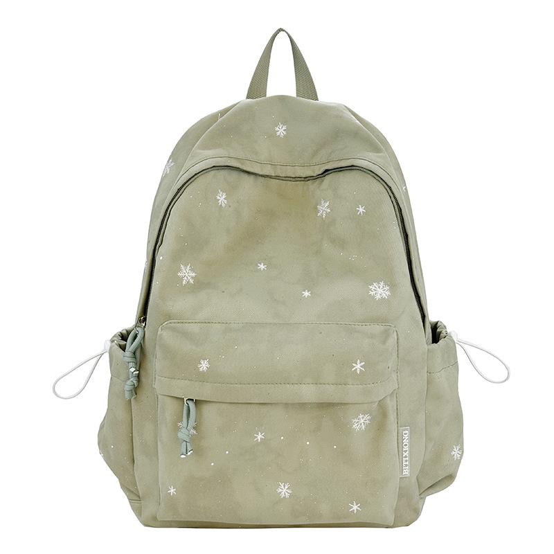 Zaino zaino ragazza scuola media studente liceo ricamo fiocco di neve Zaino stile giapponese Ruiying studente universitario grande capacità