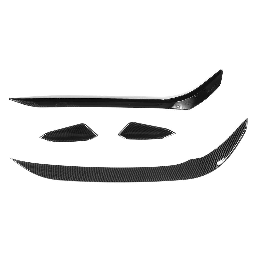 4PCS Front Bumper Aero Kits Canards Wing UV Resistant Replacement for MK7.5 GTD 2017‑2020Carbon Fiber Style