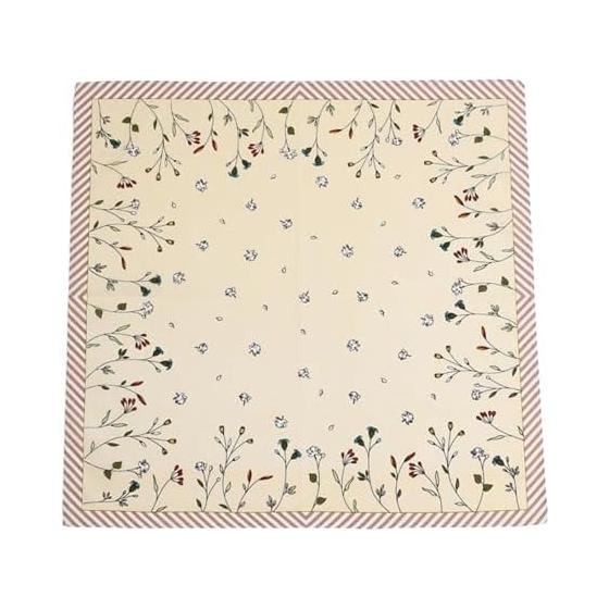 [KRYTJACZ] Lady Square Handkerchief Cotton Flower Women Children Printed Face Hand Towel Handkerchief Wedding Soft Handkerchief for Women