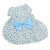 Small Pet Dress Cute Breathable Soft Flower Pattern Pet Princess Skirt with Bowknot for Puppy Bunny