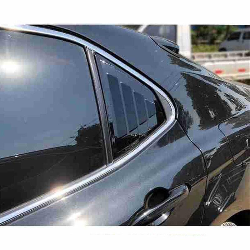 For Toyota Camry Sedan 2018      Car Rear Louver Window Side Shutter Cover Trim Sticker Vent Scoop ABS Auto