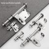 304 Stainless Steel Bolt Cage Lock with Two-Way Door Pins and Anti-theft Padlock for Main and Warehouse Doors