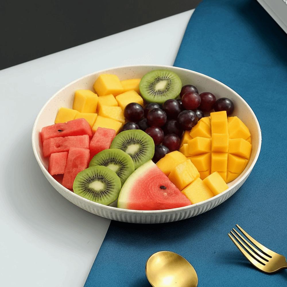 8PCS 9 in Camping Plate Unbreakable Snack Dish Household Fruit Plate Adult