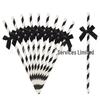 Disposable Paper Straw Bow for Children's Birthday Cupcake Decoration