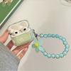 Applicable To Apple AirPods 1/1/1/1 Generation Pro1 Bluetooth Headset Case Soft Case, Ice Through Green Flower