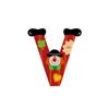 Decorative Wooden Letter - SEVI - V - Multicolore - 10 Cm - Double-sided Adhesive