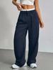 2025 Women's High-Waist Casual Loose Straight Trousers - Japanese & Korean Style for Spring/Summer