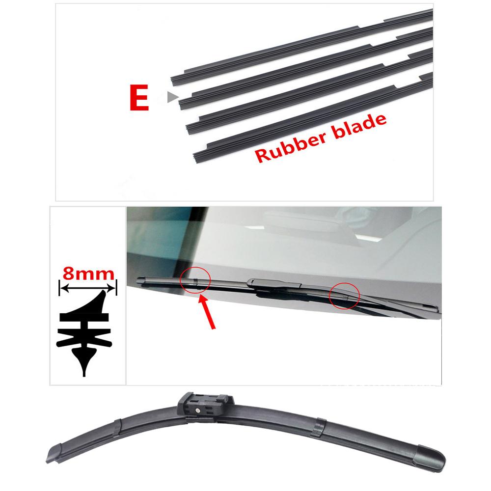 Car Wiper Blade Refill Rubber Band 14 16 17 18 19 20 21 22 23 24 26 28 32 Inch For Lada Opel Jeep Honda Mazda Nissan Accessories