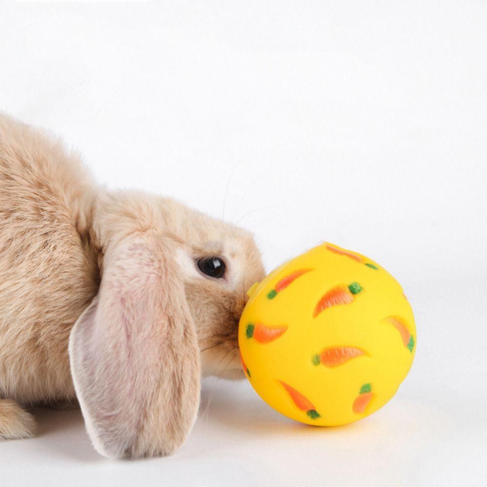 Interactive Rabbit Treat Ball PVC Cat Slow Feeder Practical Guinea Pig Leak Feeder Chinchilla