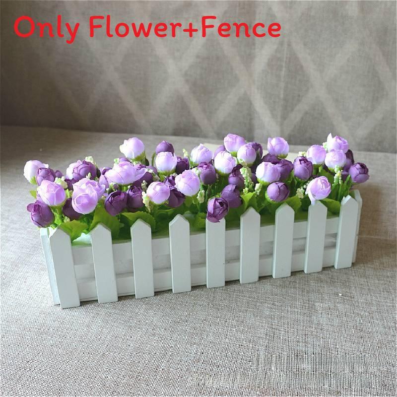 Home Living Artificial Plant Set With Wooden Fence For Wedding Decor And Photo Props
