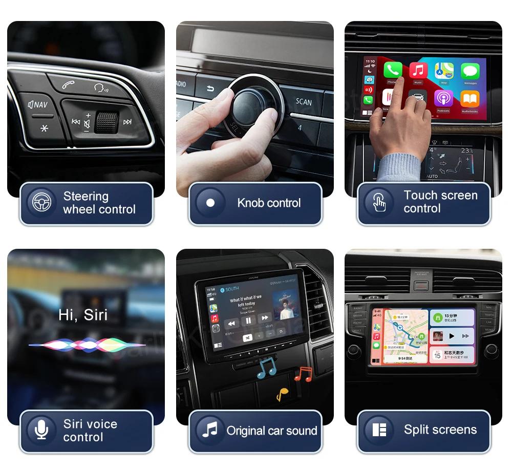 2IN1 Mini AI Box for Apple CarPlay Wireless Adapter Car OEM Wired CarPlay To Wireless CarPlay USB Dongle Plug and Play Ai Box