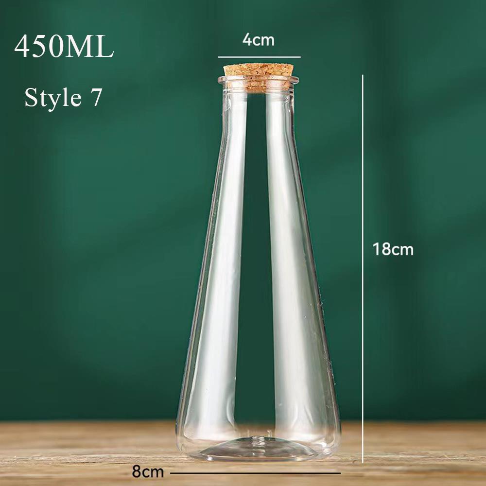 Transparente Plastikflasche Geschenk Wünschflasche Glückssternflasche Heimdekoration Flasche Aufbewahrungsglas Holzstöpsel Kreativ