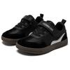 HOBIBEAR Kids Wide Toe Barefoot Shoes Hook Loop Minimalist Sneakers Artificial Leather Mesh Retro Walking Shoes for Big Kid