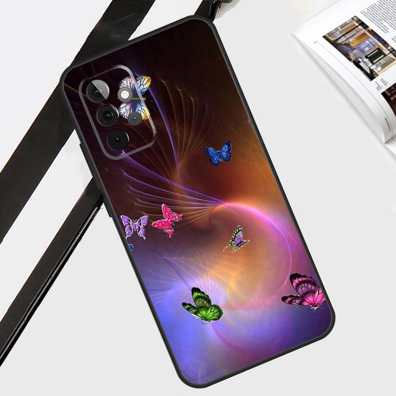 Colorful Butterfly Case For Samsung Galaxy A55 A35 A15 A56 A36 A26 A16 A06 A54 A34 A14 A12 A22 A32 A52 A13 A53