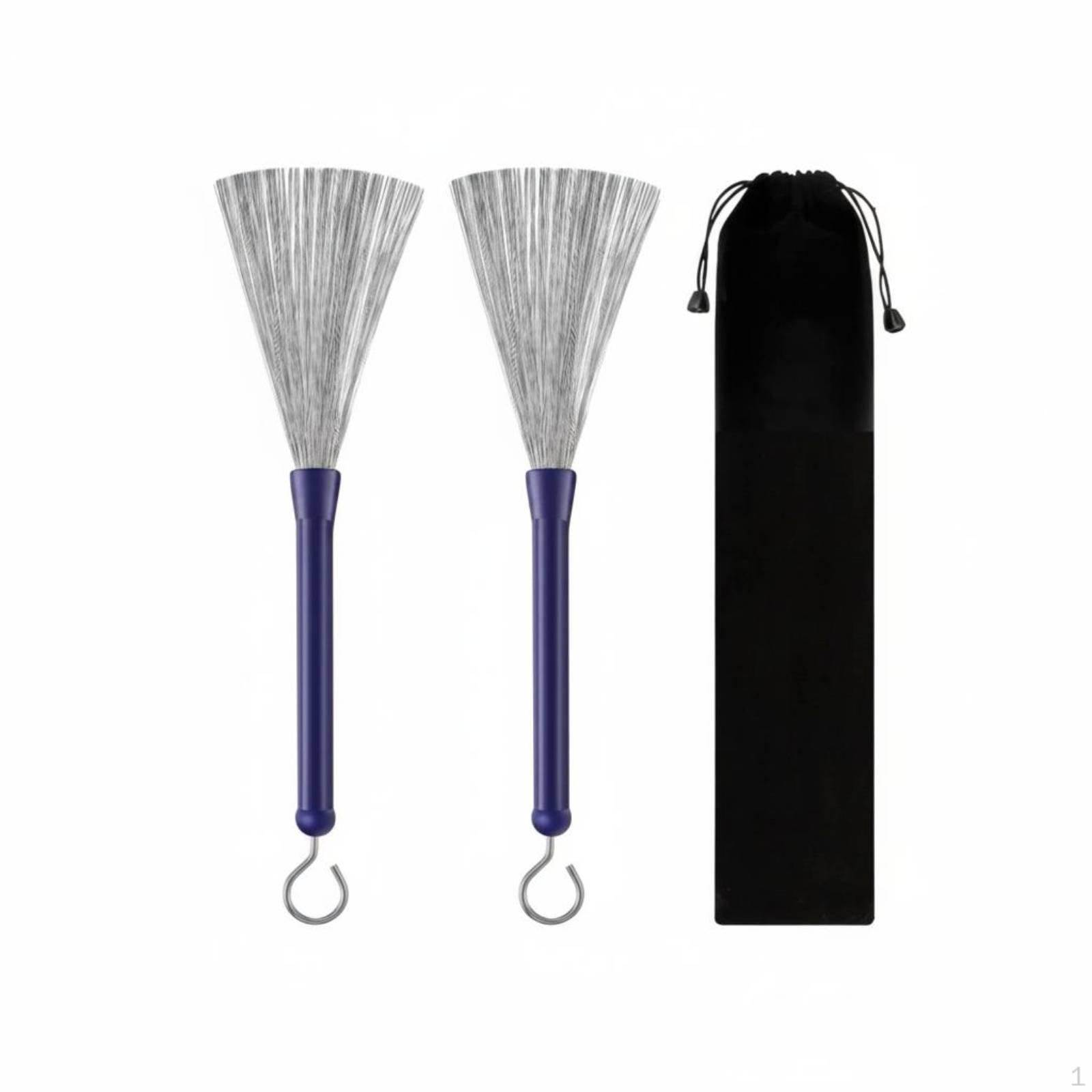 Wire Drum Brush Stainless Steel Jazz Soft Bag Music Accessory for