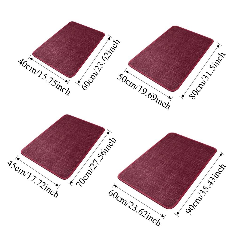 Linen Rectangular Circular Bath Mat Absorbent Bathroom Rug Non Slip Floor Mat Entrance Doormat for Bedroom Living Room 60x90cm