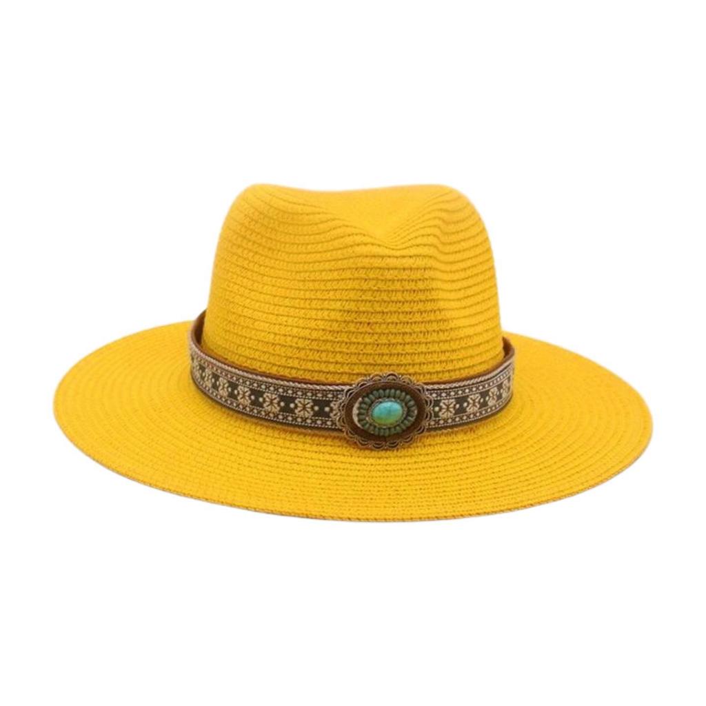 Simple French Haute Sense Men And Women Travel Beach Sunscreen Sun Hat Famous Style Straw Hat