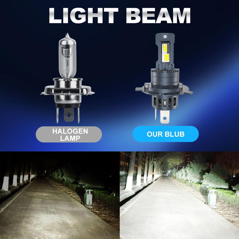 2 Adet 32000LM H4 LED Far Ampulü Mini Turbo H7 H11 LED H8 9005 HB3 9006 HB4 70W Araba Sis Lambası Yüksek/Düşük Işın Far Otomatik Tak-Çalıştır Lamba 6500K Beyaz