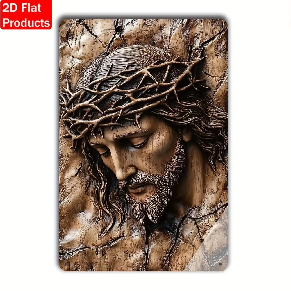 Metal Plaque Virgin of Guadalupe Metal Sign Rustic Americana Style Aluminum Wall Art Religious Mary Icon