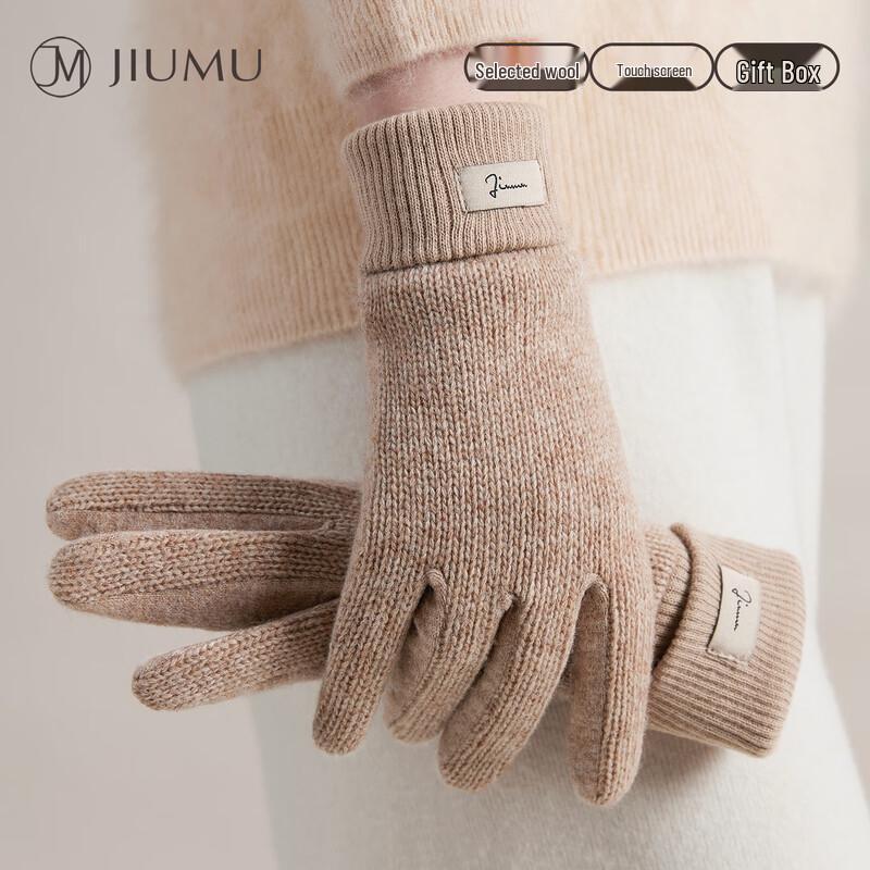 JIUMU Women s Sheep Wool Touchscreen Winter Gloves