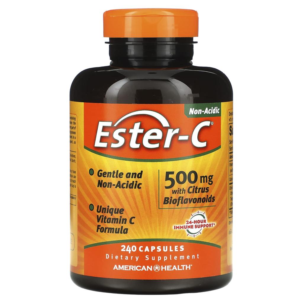 American Health, Ester C mit Citrus-Bioflavonoiden, 500 mg, 240 Kapseln