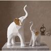 Shri Balaji Caft Weiße Harz Dekorative Elefantenfiguren Set von 2 | 20 cm