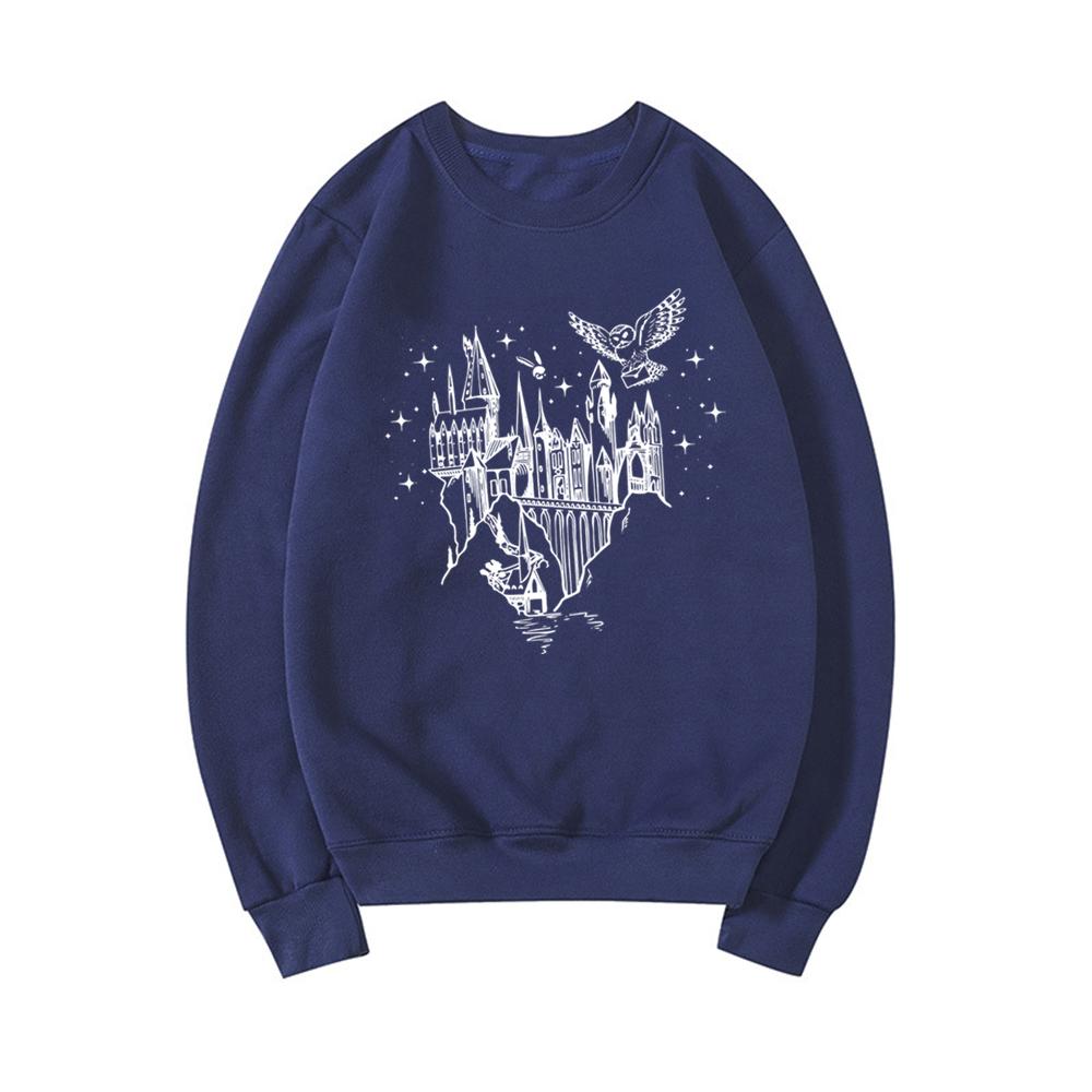 Bluza z kapturem Wizard Castle Bluzy z kapturem Believe in Magic Bluzy z kapturem Magical School Bluzy damskie z długim rękawem Bluza z kapturem Wizard School Top