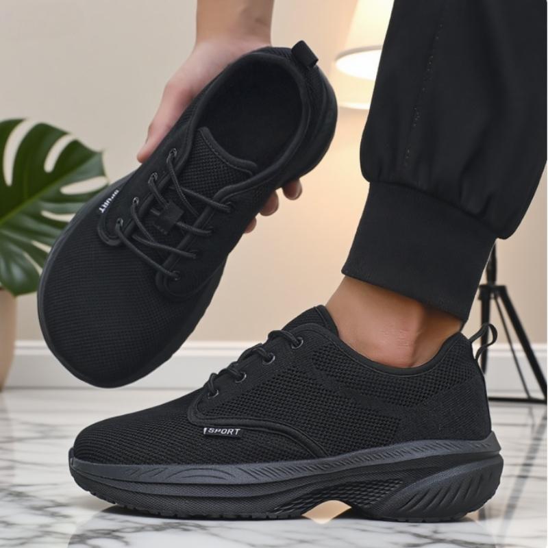 Neue Herren Laufschuhe Atmungsaktives Mesh Bequeme Barfußschuhe Breite Zehenbox Schuhe mit dicker Sohle Outdoor Camping Weiche Herren Sneaker