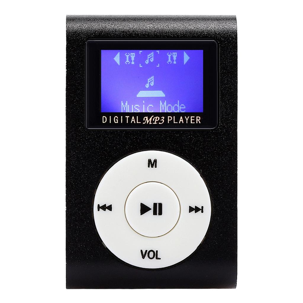 0.8inch LCD Screen Mini Portable MP3 Music Player Metal Mini Clip MP3 Support Memory Card with 3.5mm Earphone
